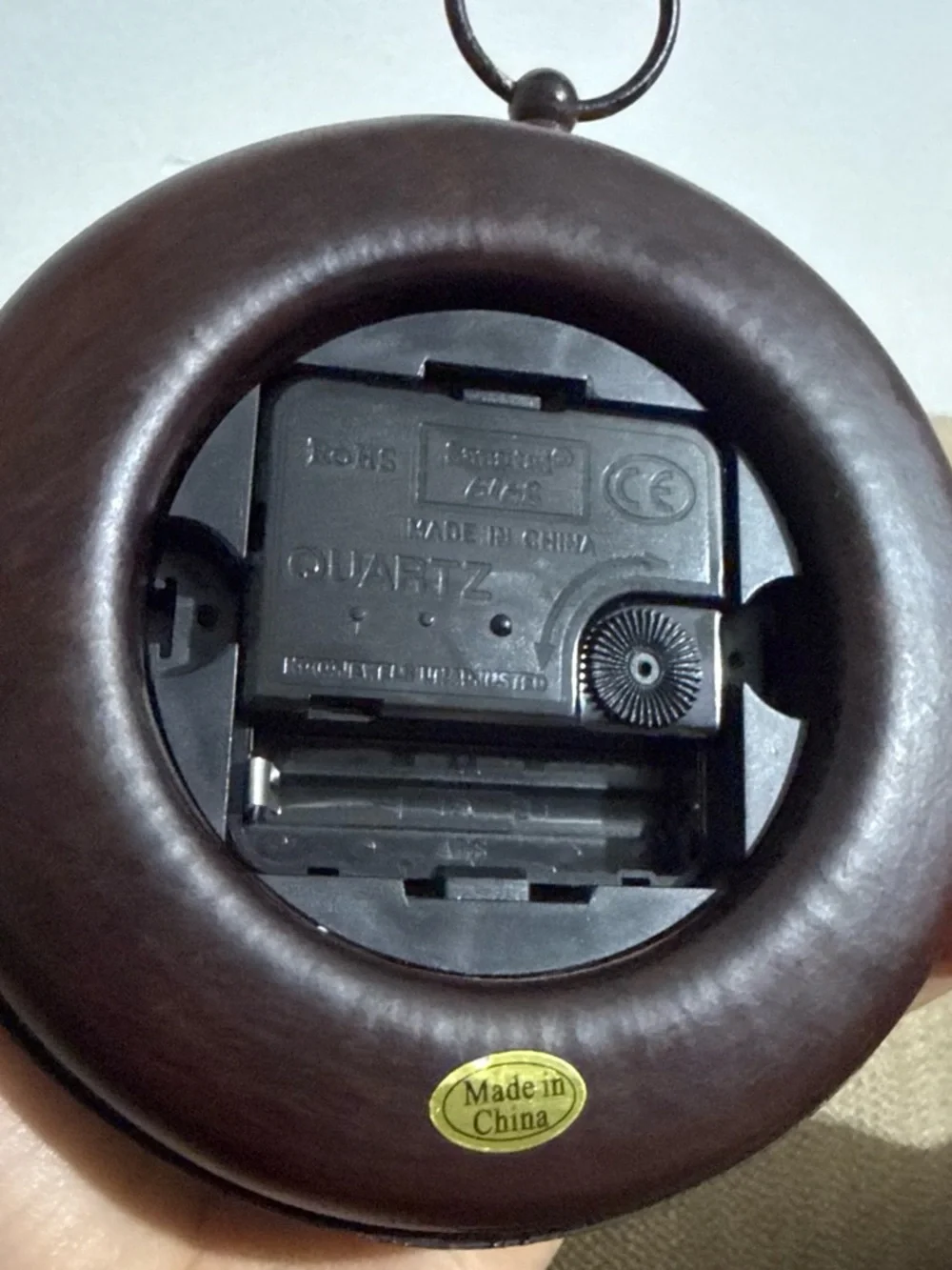 Vintage-Style Round Wall Clock in Brown and Yellow - Decorative Home Wall Decor